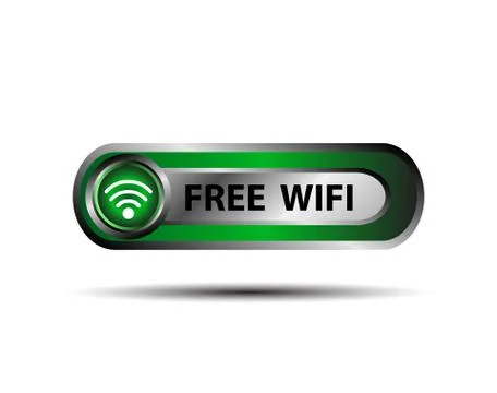Free WiFi wireless button vector Stock Illustration