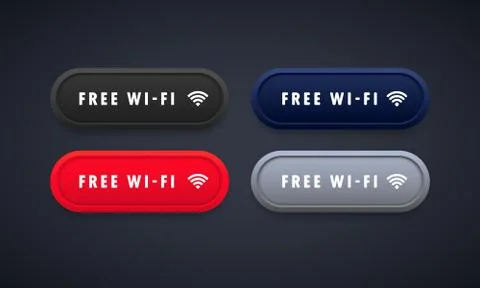 Free Wifi wireless network icons. Wifi zone locked symbols. Vector on isolate Stock Illustration