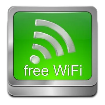Free wireless WiFi button Stock Illustration