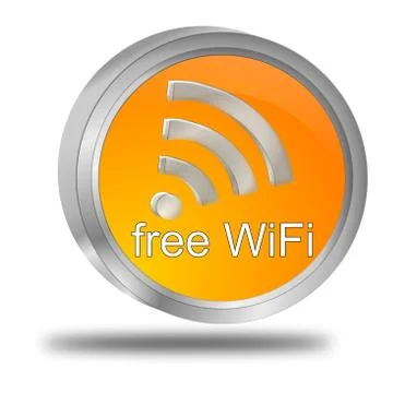 Free wireless WiFi button Stock Illustration