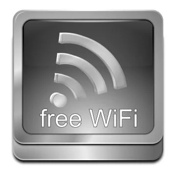 Free wireless WiFi button Stock Illustration
