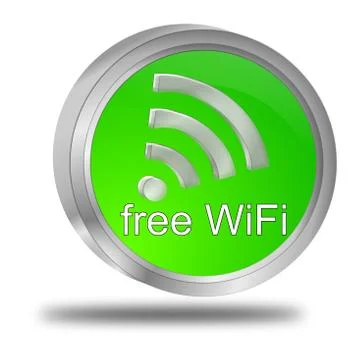 Free wireless WiFi button Stock Illustration