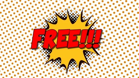 Free - word in speech balloon in comic style animation Stock Footage 88282855