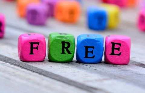 Free word on table Stock Photos