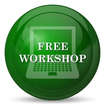 Free workshop icon. Internet button on white background.. Stockillustratie