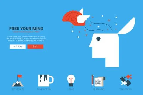 Free your mind concept Illustrazione stock