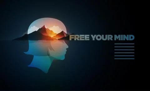 Free Your Mind Design Template Stock Illustration