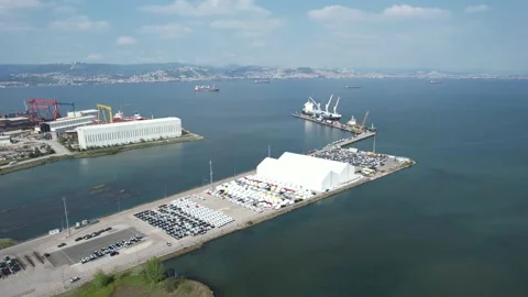 Free zone port Stock Footage 209123023