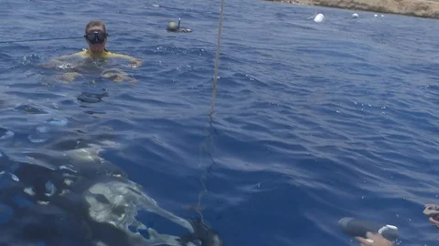 Freediving blackout Stock Footage 118509541