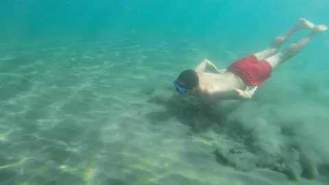 Freediving in Cadaques Stock Footage 196789080