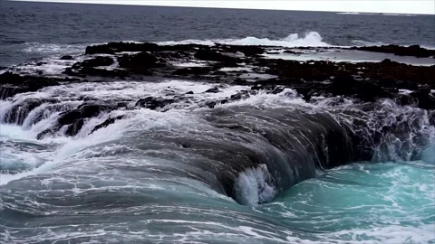 Freediving location for underwater caves view in  El bufadero de la garita Stock-Footage 130909901