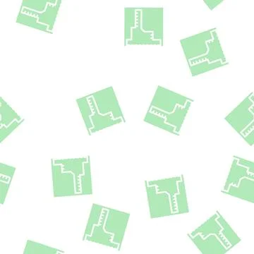 Freediving water pool glyph vector seamless pattern Stock Illustration