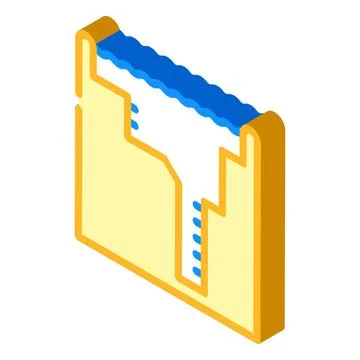 Freediving water pool isometric icon vector illustration Stock Illustration