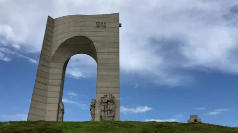 Freedom Arch Monument in Shipka Pass, Bulgaria: A Symbol of Liberation Stock Footage 301403741