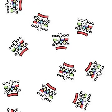 Freedom of assembly vector seamless pattern 库存插图