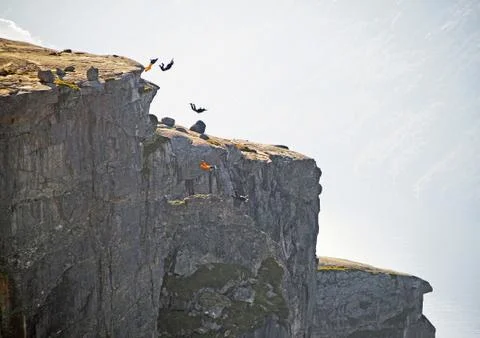 Freedom Base Jumping Foto stock