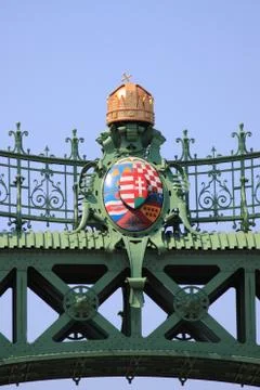 Freedom Bridge in Budapest Stock Photos