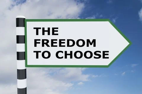 The Freedom To Choose concept Ilustração Stock