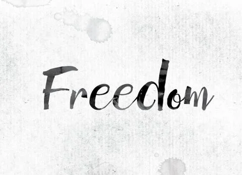 Freedom Concept Painted in Ink Stock Illustration