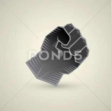 Freedom concept. vector fist icon Stock Illustration