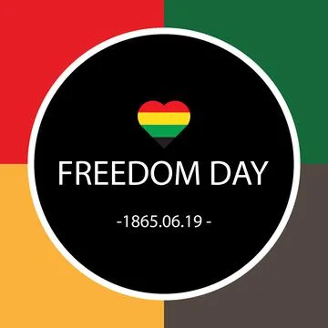 Freedom day for juneteenth Stock Illustration