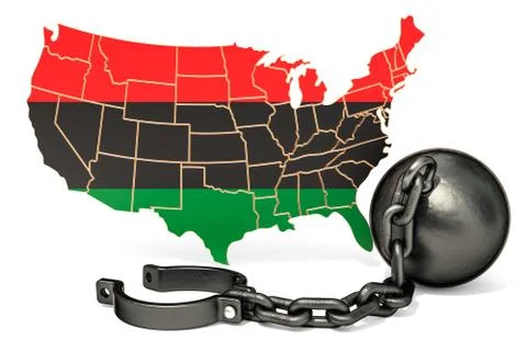 Freedom day, Juneteenth Independence Day concept. 3D rendering Stock Illustration