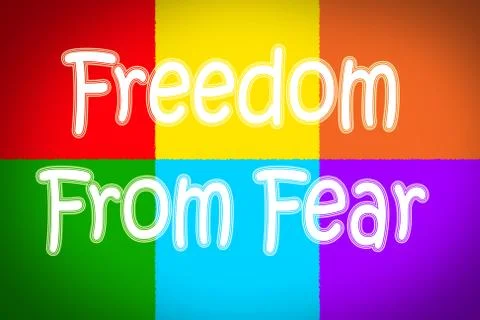 Freedom from fear concept Stock Illustration