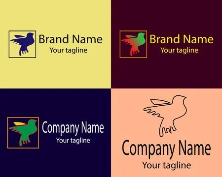 Freedom Flight Unique Logo Design Stock Illustration