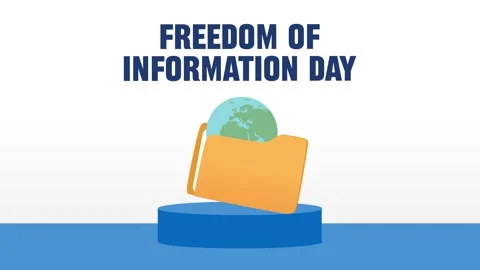 Freedom of information day for better information transparency 库存影片 344831005
