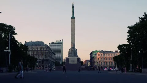 Freedom Monument, RIga Stock-Footage 75451256