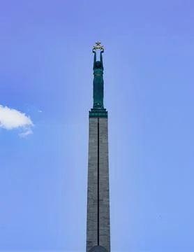 Freedom Monument in Riga Stock Photos