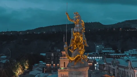 Freedom Monument Of St. George Stock Footage 77269371