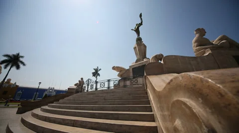 Freedom monument of Trujillo Video stock 39574006