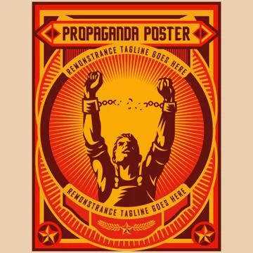 Freedom Propaganda Posters Stock Illustration