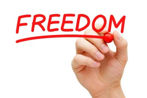 Freedom red marker Foto stock