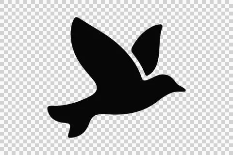 Freedom Silhouette Bird Logo Vector Illustration 스톡 일러스트