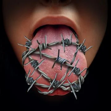 Freedom Of Speech Crisis Stock Illustration
