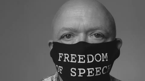 Freedom of Speech? Video stock 134469513