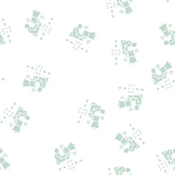 Freedom of speech glyph seamless pattern Stock Illustration