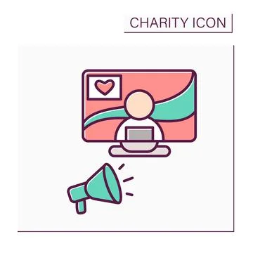 Freedom speech line icon Stock Illustration