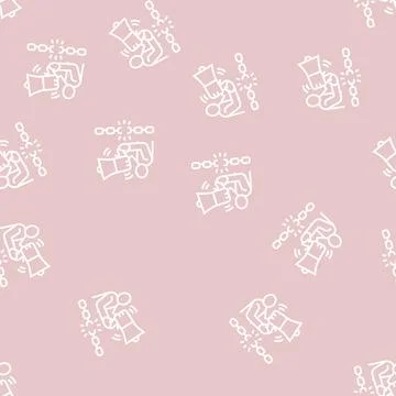 Freedom of speech line seamless pattern Ilustración de archivo