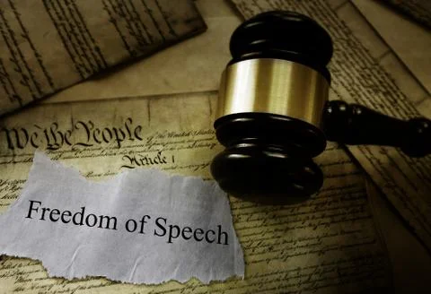 Freedom of Speech message Stock Photos