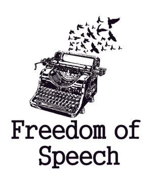 Freedom of speech typewriter Stock Illustration