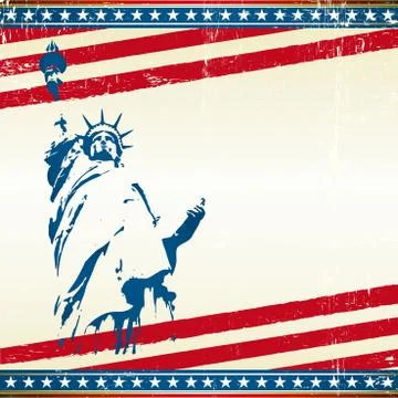 Freedom square postcard Stock Illustration