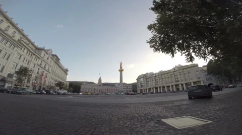 Freedom square in Tbilisi Stock Footage 52851644