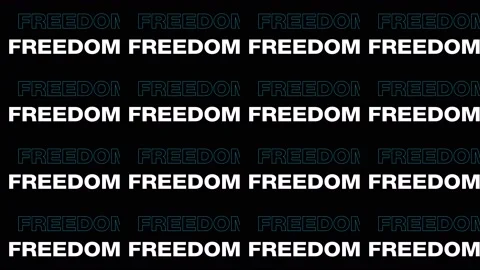 Freedom Text 01 Stock Footage 147328768