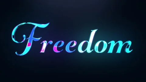 Freedom Text 03 Stock Footage 148106632