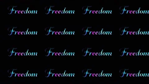 Freedom Text 04 Stock Footage 148135587