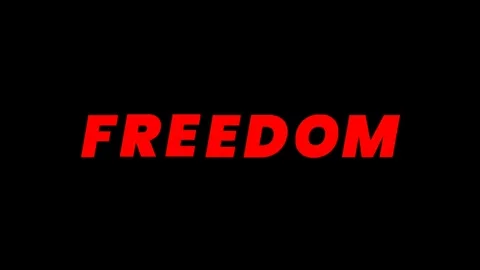 Freedom Text Vídeo Stock 315944341