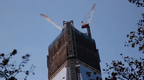 Freedom Tower construction timelapse Stock Footage 20522794